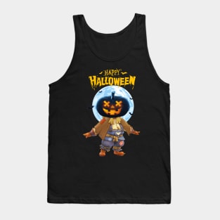 Happy Halloween Pumpkin Scarecrow Tank Top